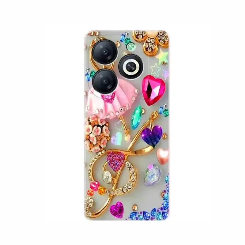 Infinix Smart 8 HD , Infinix smart 8 hd / Infinix smart 8HD Mobile Back Caver Soft Silicon TPU Printed Back Cover